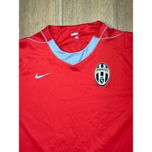 Nike Juventus Soccer Jersey Mens Large Red Nike FIT DRY Training Shirt V-Neck